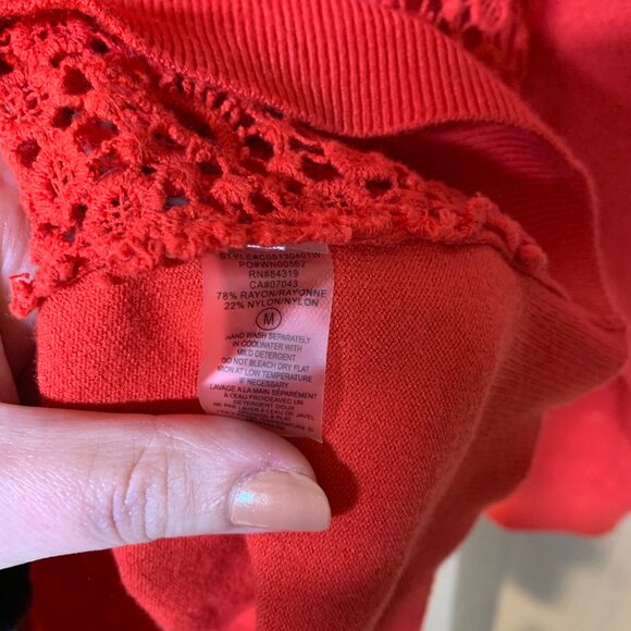 Miley Cyrus Tangerine Knit Cardigan - Picture 2 of 4